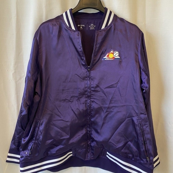 Colorado Rockies Antigua Purple Jacket Women Size 2XL - Picture 2 of 8